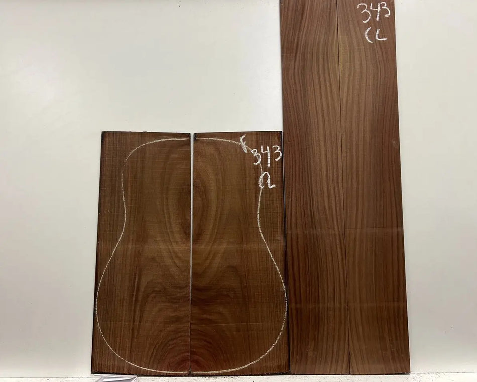 Indian Rosewood Figured Classical Guitar Back and Side Set #343 - Exotic Wood Zone - Buy online Across USA