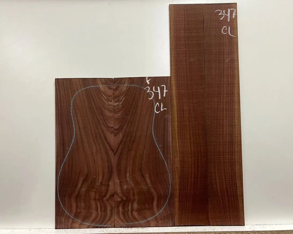 Indian Rosewood Figured Classical Guitar Back and Side Set #347 - Exotic Wood Zone - Buy online Across USA