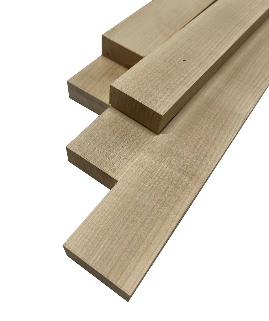 Combo Pack 5, Hard Maple Lumber board - 3/4” x 2” x 16” - Exotic Wood Zone - Buy online Across USA 