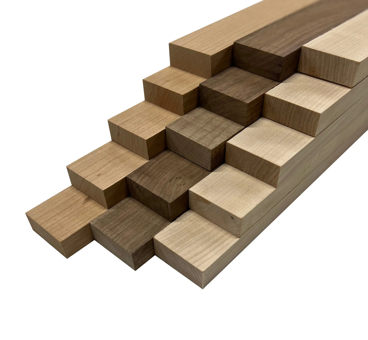 Combo of 15 , 3/4" Lumber Boards | Cutting Board Blocks | (Cherry ,Walnut , Hard Maple ) - Exotic Wood Zone - Buy online Across USA 