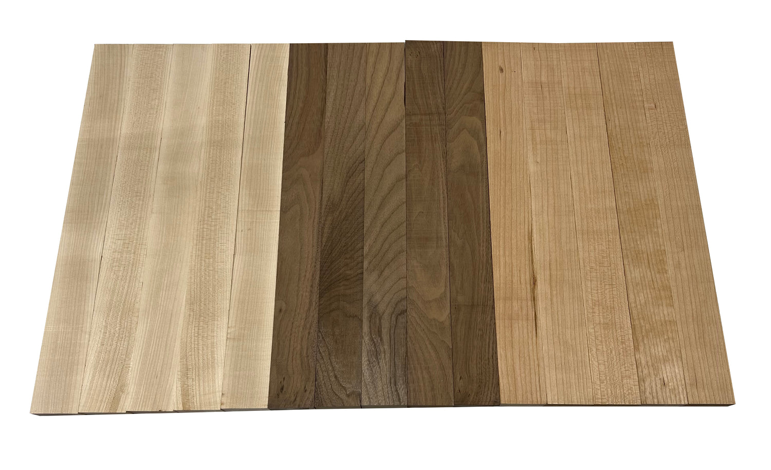 Combo of 15 , 3/4&quot; Lumber Boards | Cutting Board Blocks  18&quot; x 2&quot; x 3/4&quot; | (Cherry ,Walnut , Hard Maple ) - Exotic Wood Zone - Buy online Across USA 