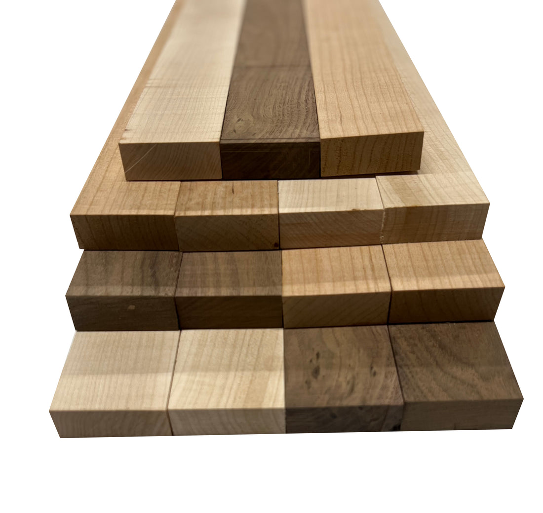 Combo of 15 , 3/4&quot; Lumber Boards | Cutting Board Blocks | (Cherry ,Walnut , Hard Maple ) - Exotic Wood Zone - Buy online Across USA 