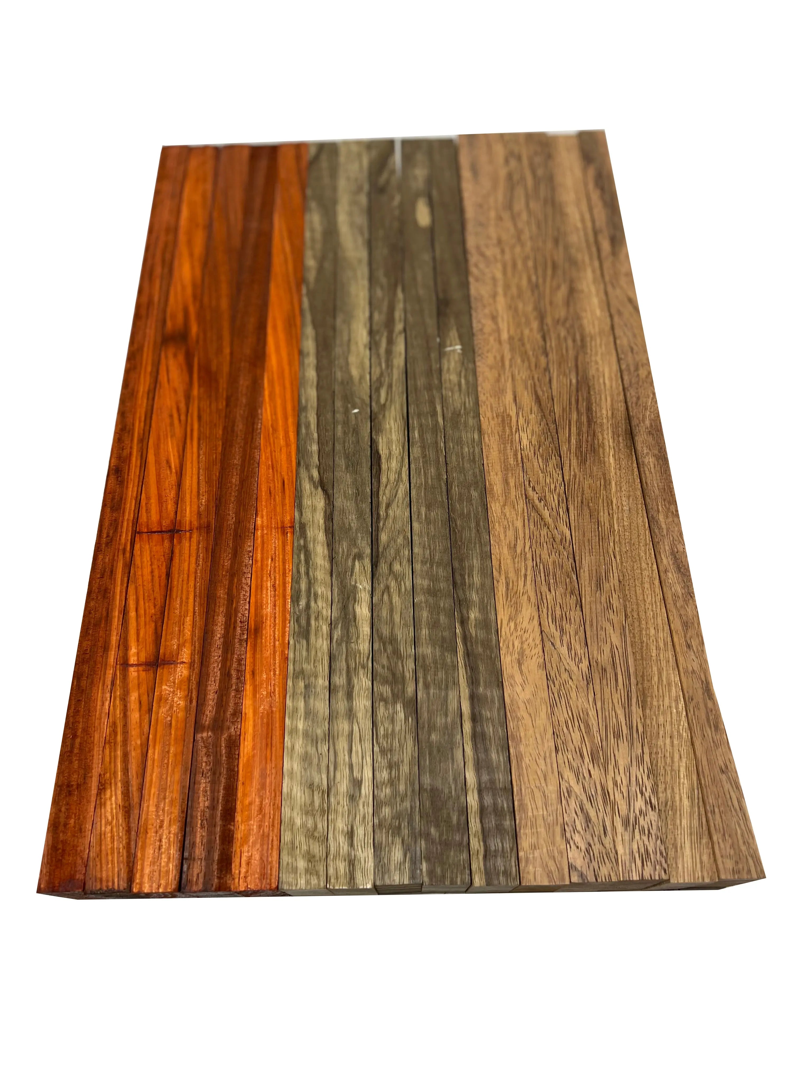 Combo of 15 , 3/4" Lumber Boards | Cutting Board Blocks | ( Merbau , Black Limba , Padauk ) - Exotic Wood Zone - Buy online Across USA 