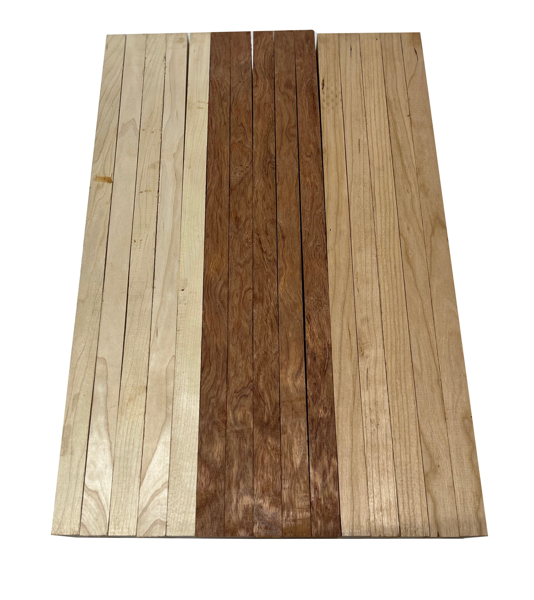 Combo of 15 , 3/4&quot; Lumber Boards | Cutting Board Blocks | (Hard Maple ,Bubinga ,Cherry ) - Exotic Wood Zone - Buy online Across USA 