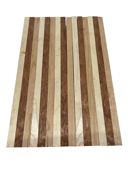 Combo of 15 , 3/4&quot; Lumber Boards | Cutting Board Blocks | (Hard Maple ,Bubinga ,Cherry ) - Exotic Wood Zone - Buy online Across USA 