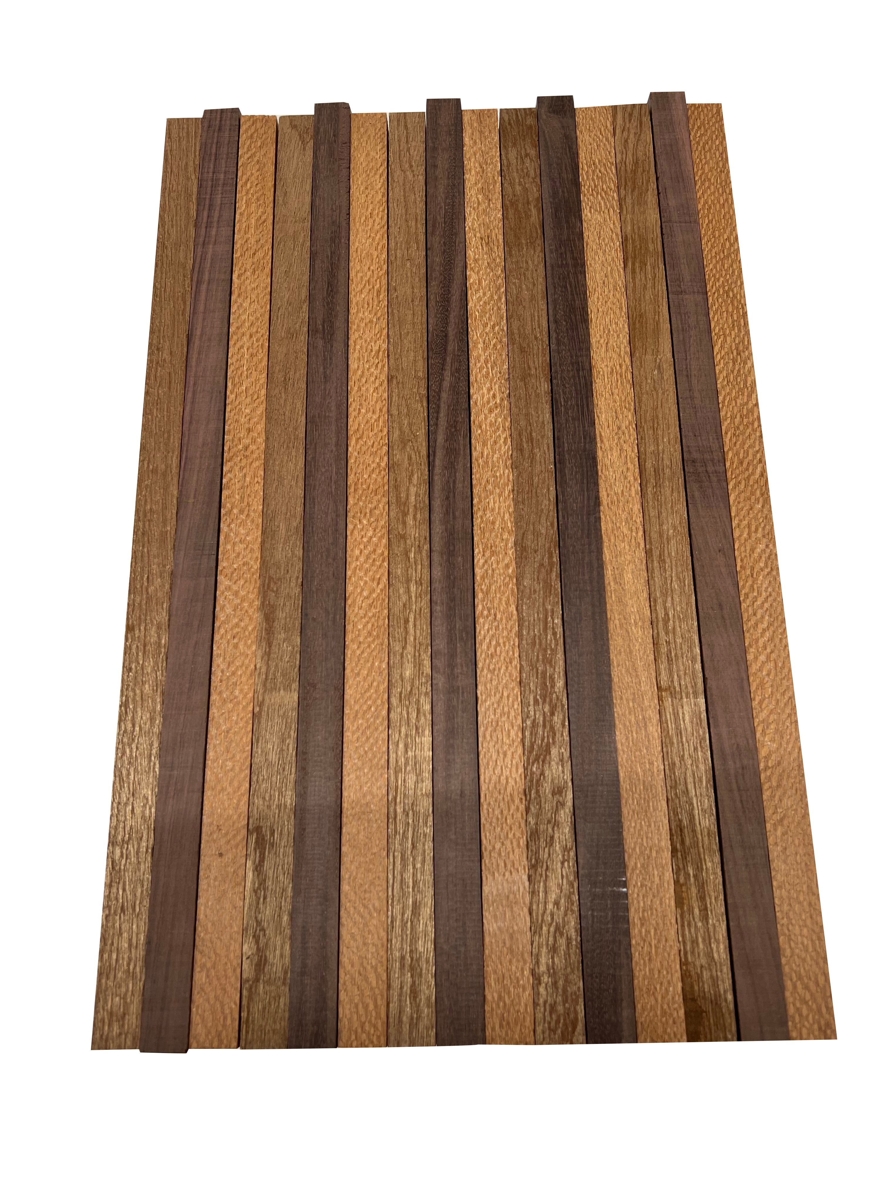 Combo of 15 , 3/4&quot; Lumber Boards | Cutting Board Blocks| (Sapele, Katalox , Leopardwood ) - Exotic Wood Zone - Buy online Across USA 