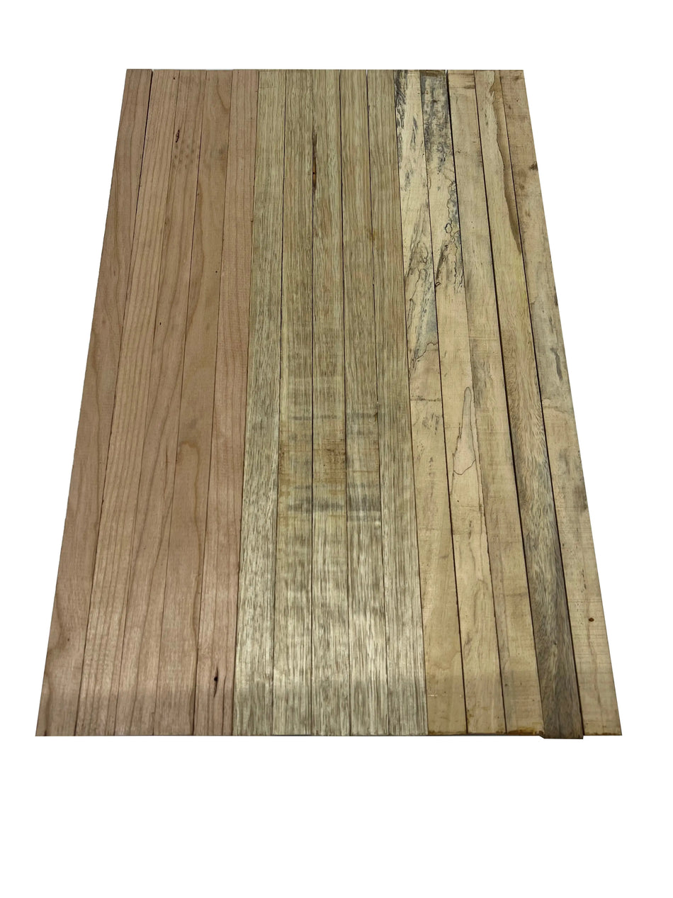 Combo of 15 , 3/4" Lumber Boards | Cutting Board Blocks | (Cherry, White Limba , Spalted Tamarind ) - Exotic Wood Zone - Buy online Across USA 