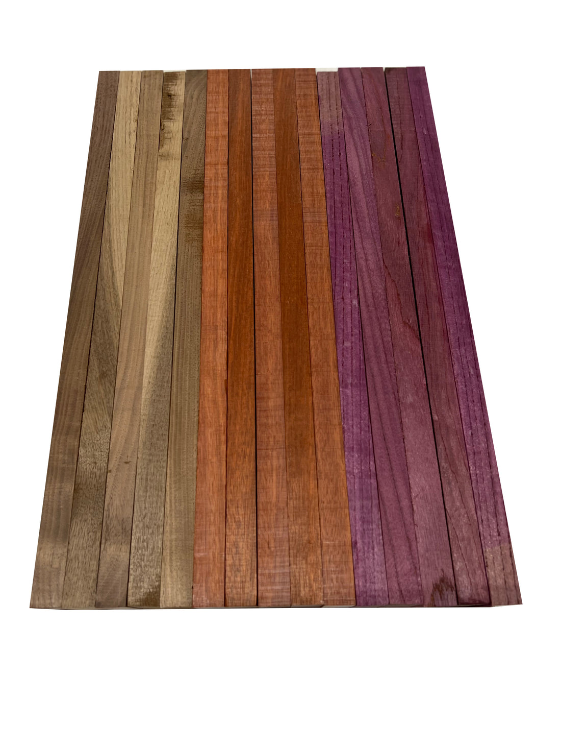 Combo of 15 , 3/4&quot; Lumber Boards | Cutting Board Blocks  | (Walnut , Bloodwood, Purpleheart ) - Exotic Wood Zone - Buy online Across USA 