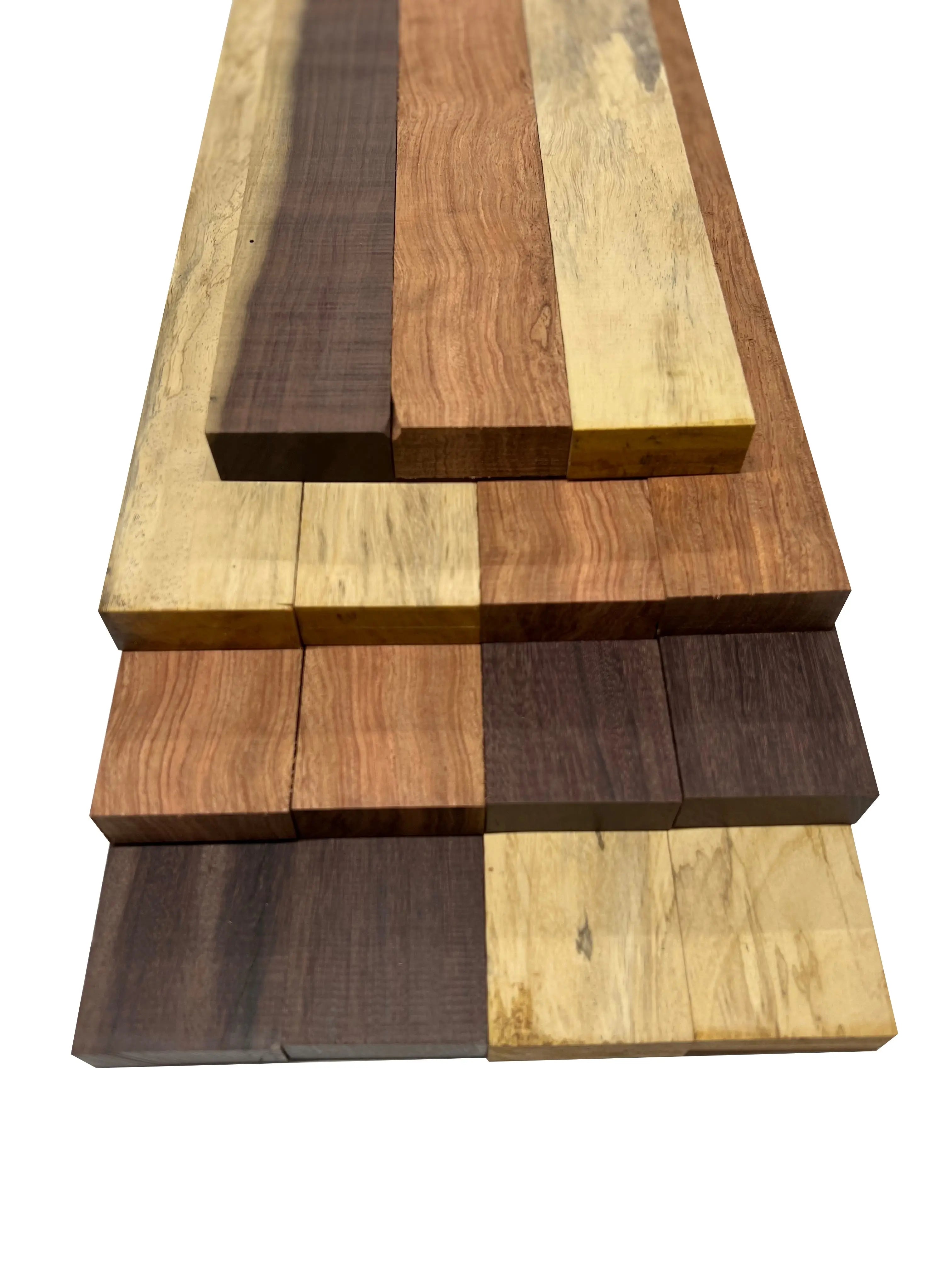 Combo of 15 , 3/4" Lumber Boards | Cutting Board Blocks | ( Katalox ,Bubinga, Spalted Tamarind ) - Exotic Wood Zone - Buy online Across USA 