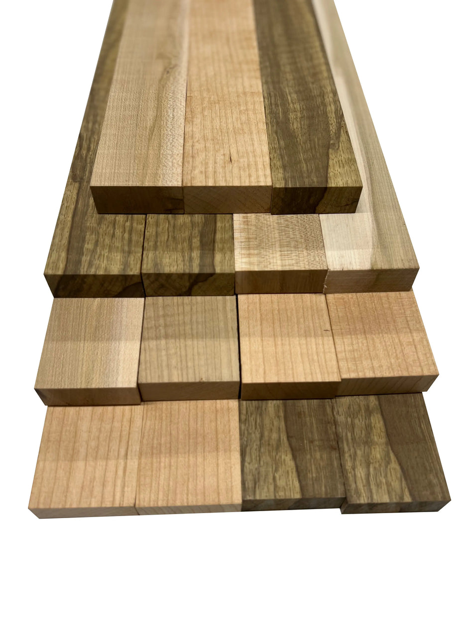 Combo of 15 , 3/4" Lumber Boards | Cutting Board Blocks| ( Cherry, Ambrosia ,Black Limba ) - Exotic Wood Zone - Buy online Across USA 