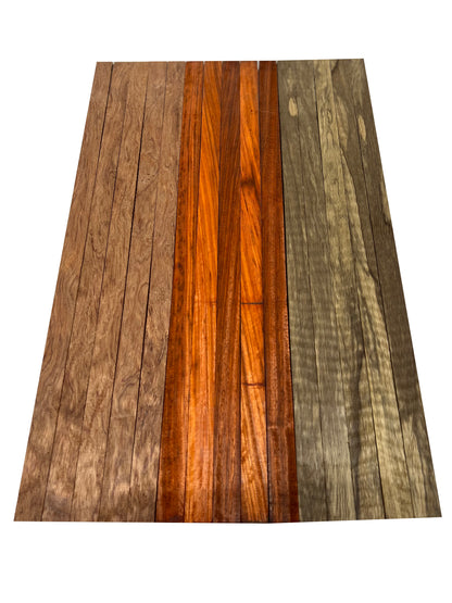 Combo of 15 , 3/4&quot; Lumber Boards | Cutting Board Blocks| (Bubinga, Black Limba, Padauk) - Exotic Wood Zone - Buy online Across USA 