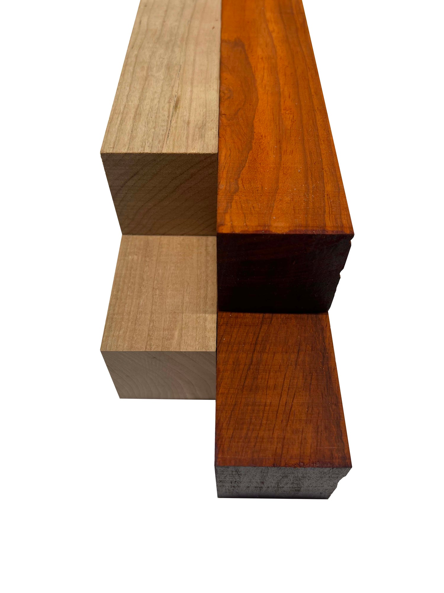 Pack Of 4 , Turning Blanks 2&quot; x 2&quot; | Cherry , Padauk - Exotic Wood Zone - Buy online Across USA 