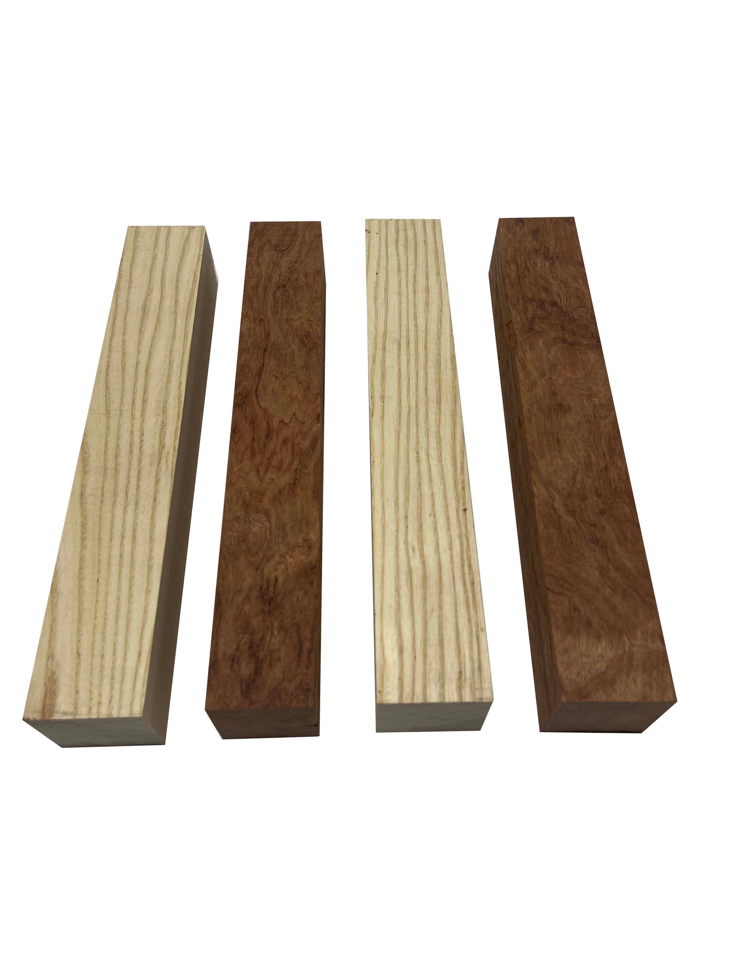 Pack Of 4 , Turning Blanks 2&quot; x 2&quot; | White Ash , Bubinga - Exotic Wood Zone - Buy online Across USA 