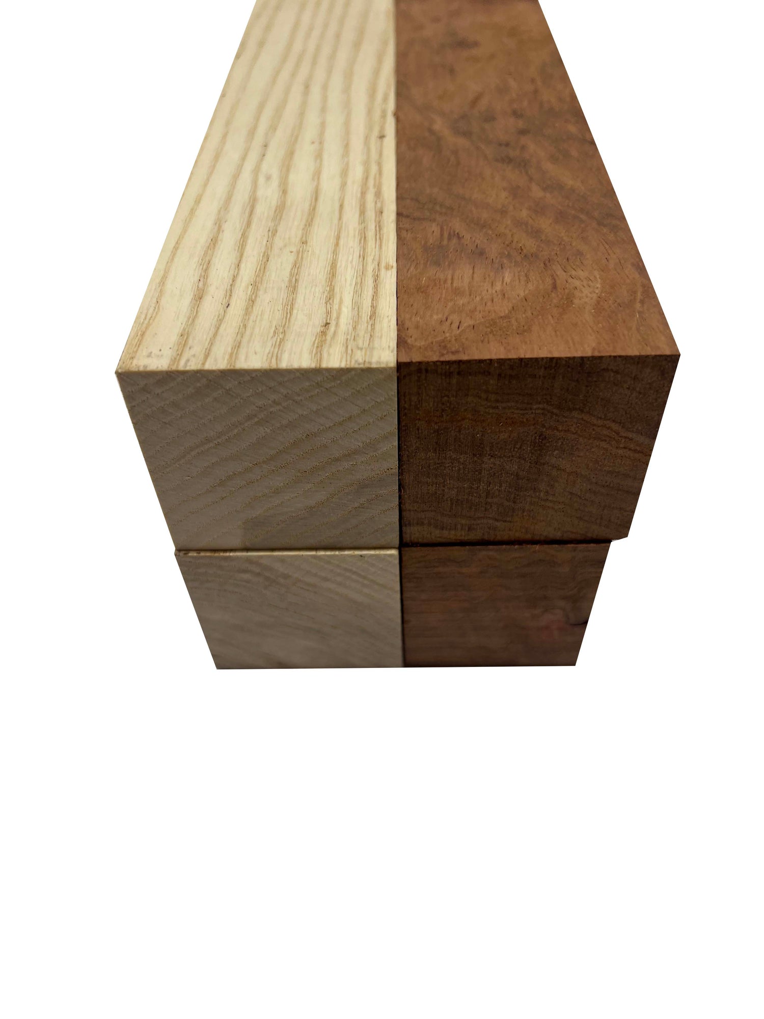 Pack Of 4 , Turning Blanks 2&quot; x 2&quot; | White Ash , Bubinga - Exotic Wood Zone - Buy online Across USA 