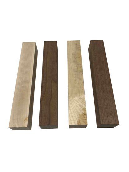 Pack Of 4 , Turning Blanks 2&quot; x 2&quot; | Hard Maple , Walnut - Exotic Wood Zone - Buy online Across USA 