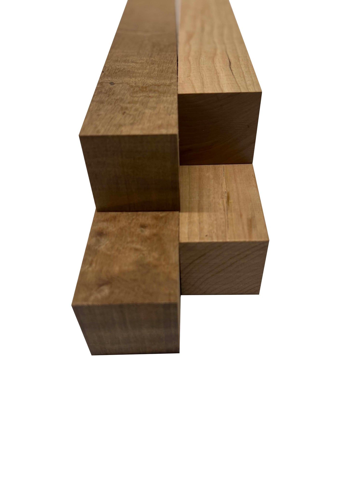 Pack Of 4 , Turning Blanks 2&quot; x 2&quot; | Cherry , Sapele - Exotic Wood Zone - Buy online Across USA 