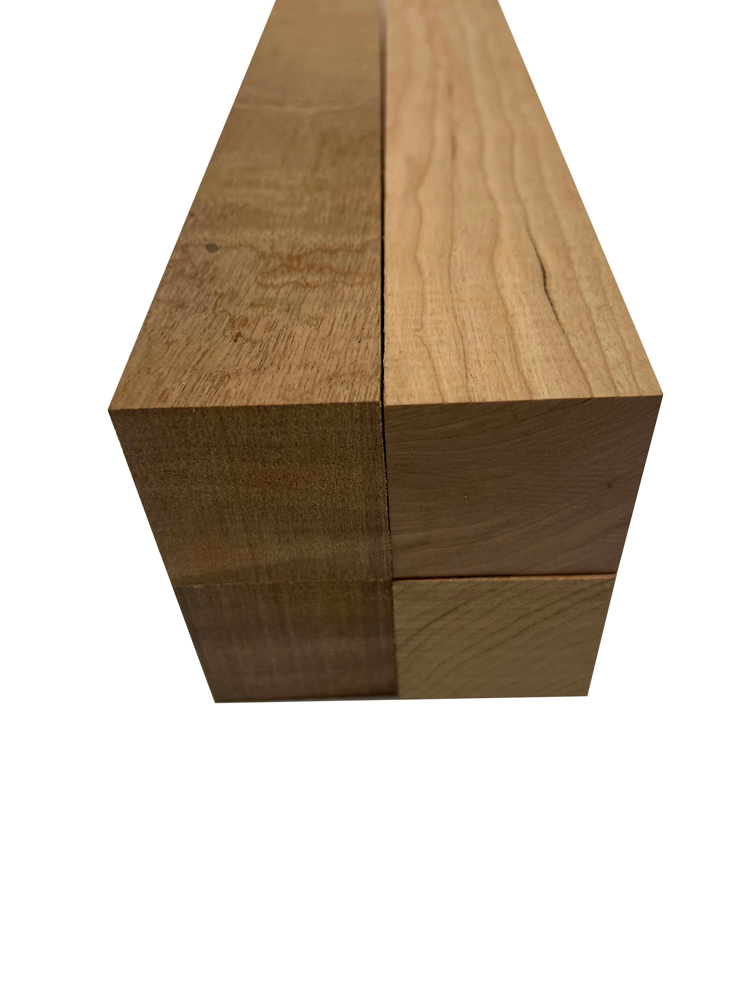 Pack Of 4 , Turning Blanks 2&quot; x 2&quot; | Cherry , Sapele - Exotic Wood Zone - Buy online Across USA 