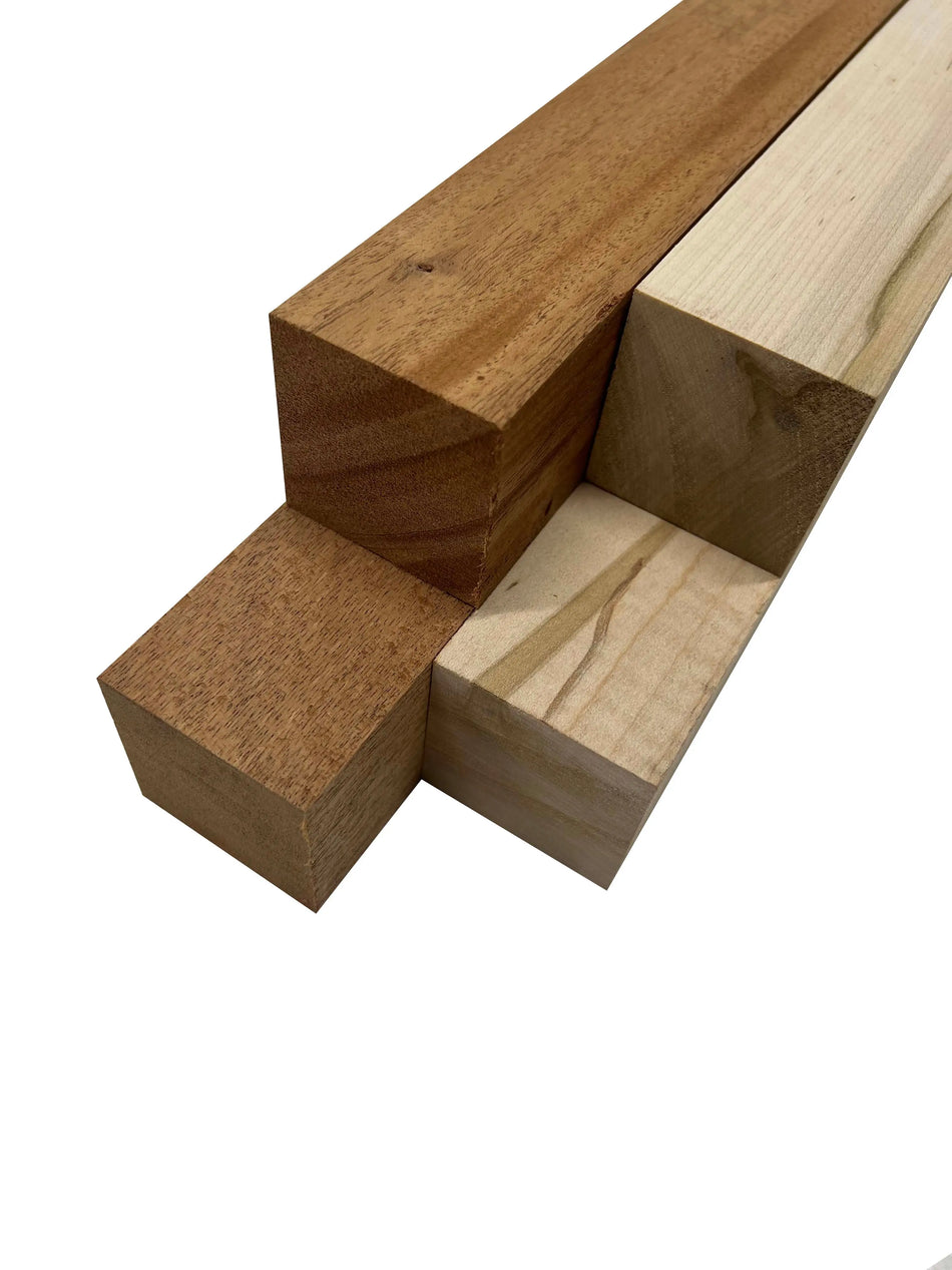 Pack Of 4 , Turning Blanks 2" x 2" | African Mahogany , Ambrosia - Exotic Wood Zone - Buy online Across USA 