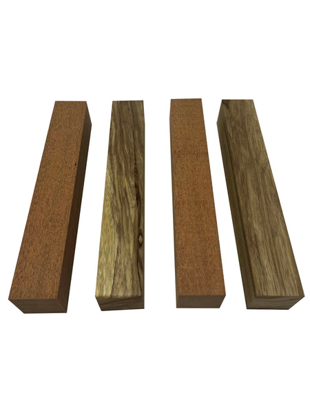 Pack Of 4 , Turning Blanks 2" x 2" | Leopardwood, Black Limba - Exotic Wood Zone - Buy online Across USA 