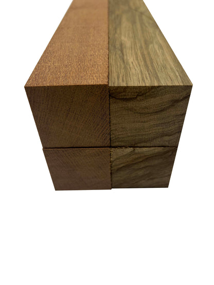 Pack Of 4 , Turning Blanks 2&quot; x 2&quot; | Leopardwood, Black Limba - Exotic Wood Zone - Buy online Across USA 