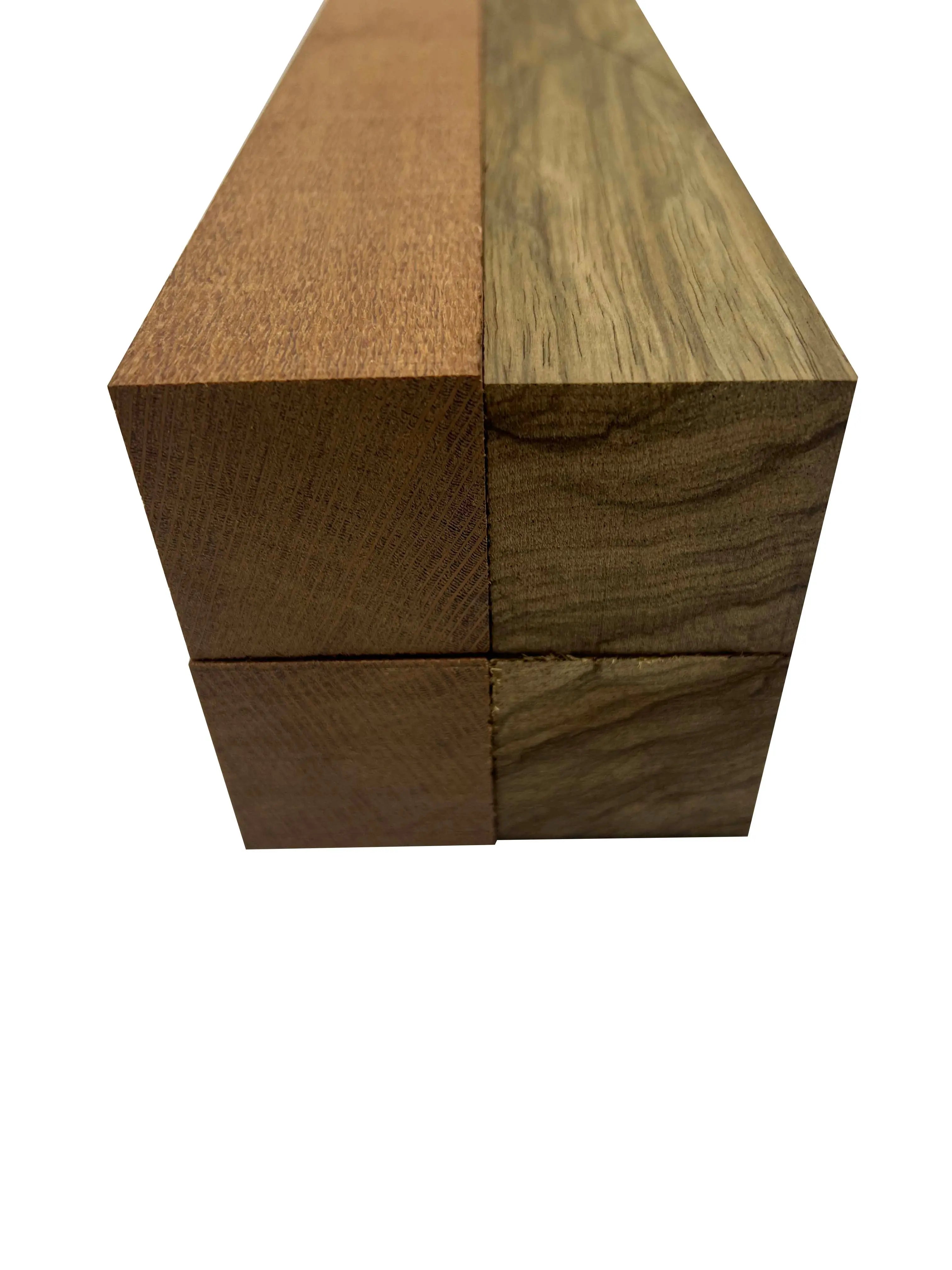 Pack Of 4 , Turning Blanks 2" x 2" | Leopardwood, Black Limba - Exotic Wood Zone - Buy online Across USA 