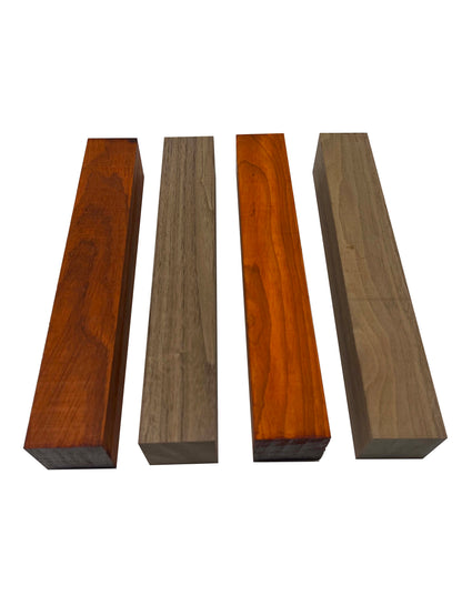 Pack Of 4 , Turning Blanks 2&quot; x 2&quot; | Padauk, Walnut - Exotic Wood Zone - Buy online Across USA 