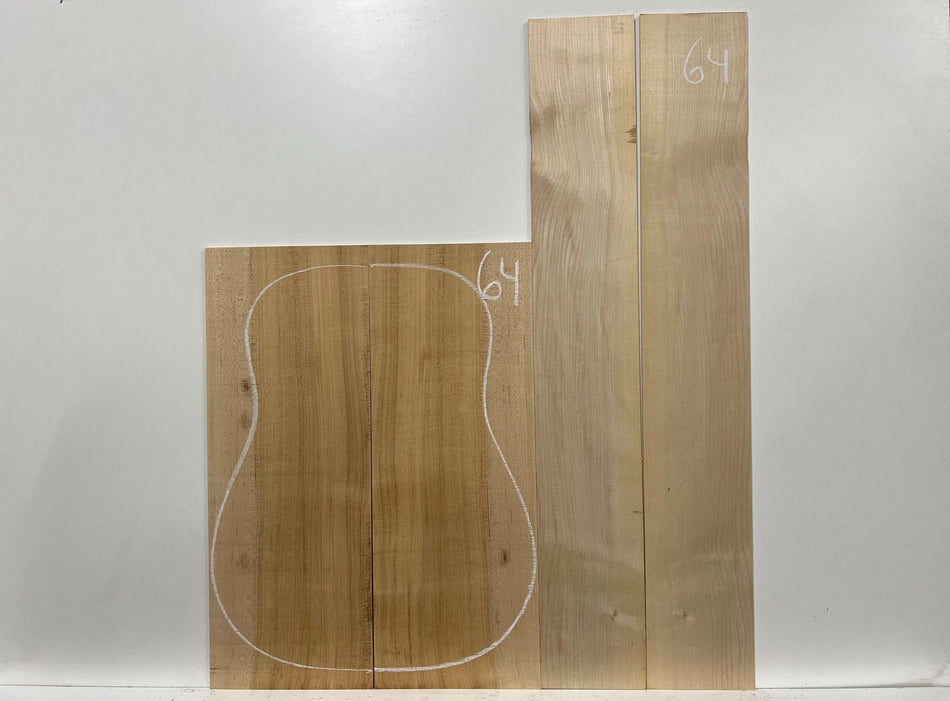 Hard Maple Dreadnought Guitar Back And Side Sets #64 - Exotic Wood Zone - Buy online Across USA 