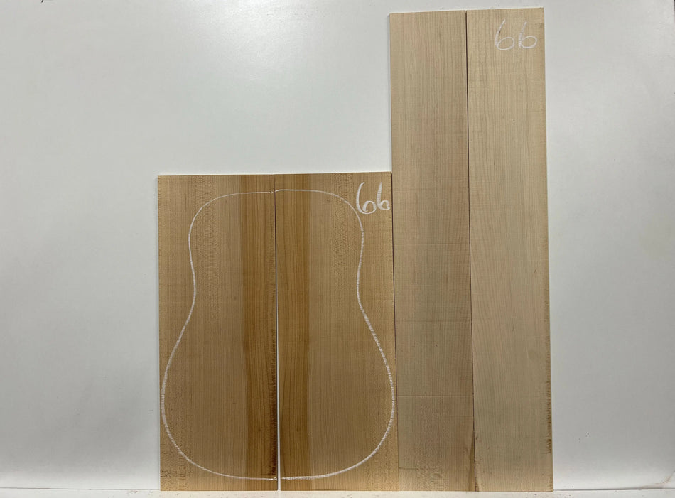 Hard Maple Dreadnought Guitar Back And Side Sets #66 - Exotic Wood Zone - Buy online Across USA 