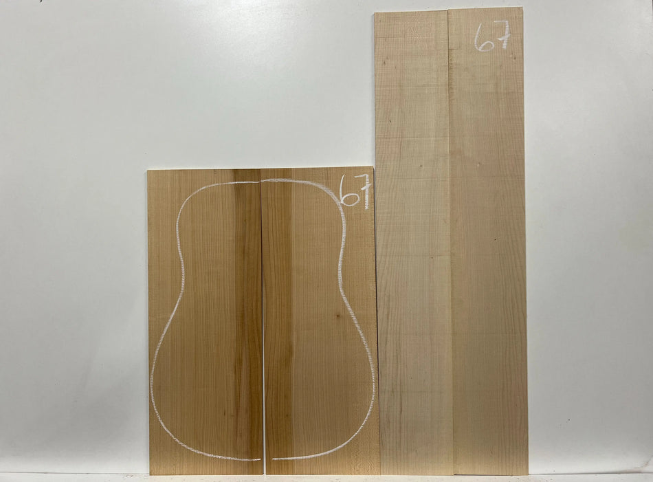 Hard Maple Dreadnought Guitar Back And Side Sets #67 - Exotic Wood Zone - Buy online Across USA 