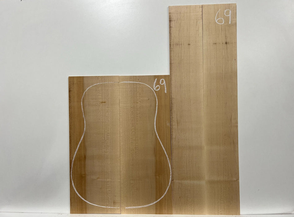 Hard Maple Dreadnought Guitar Back And Side Sets #69 - Exotic Wood Zone - Buy online Across USA 