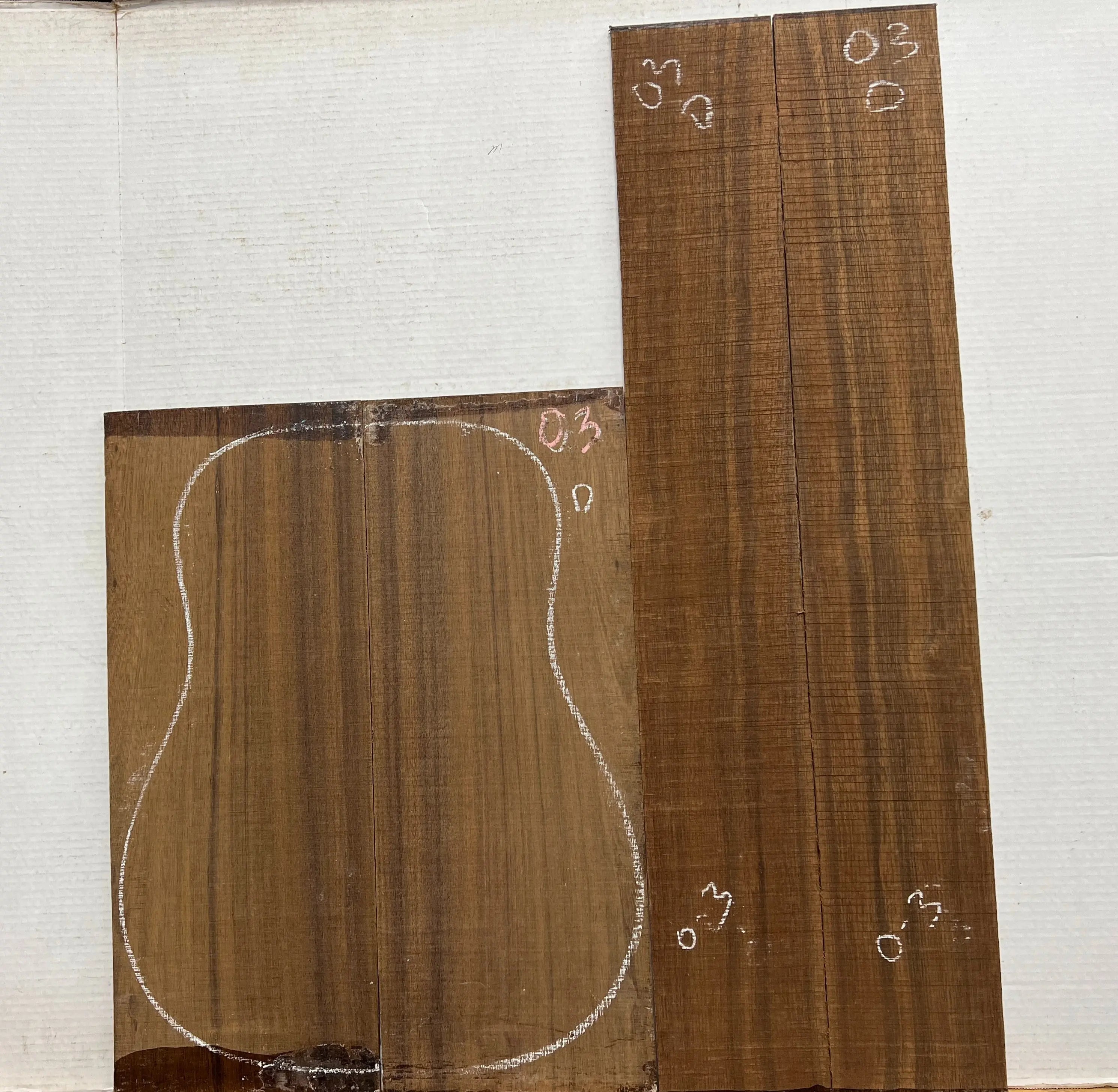 Indian Laurel Dreadnought Guitar Back and Side Set #03 - Exotic Wood Zone - Buy online Across USA 