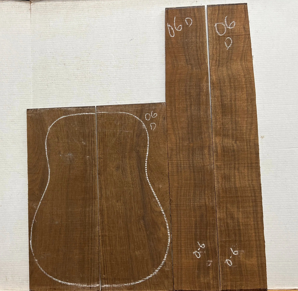 Indian Laurel Dreadnought Guitar Back and Side Set #06 - Exotic Wood Zone - Buy online Across USA 