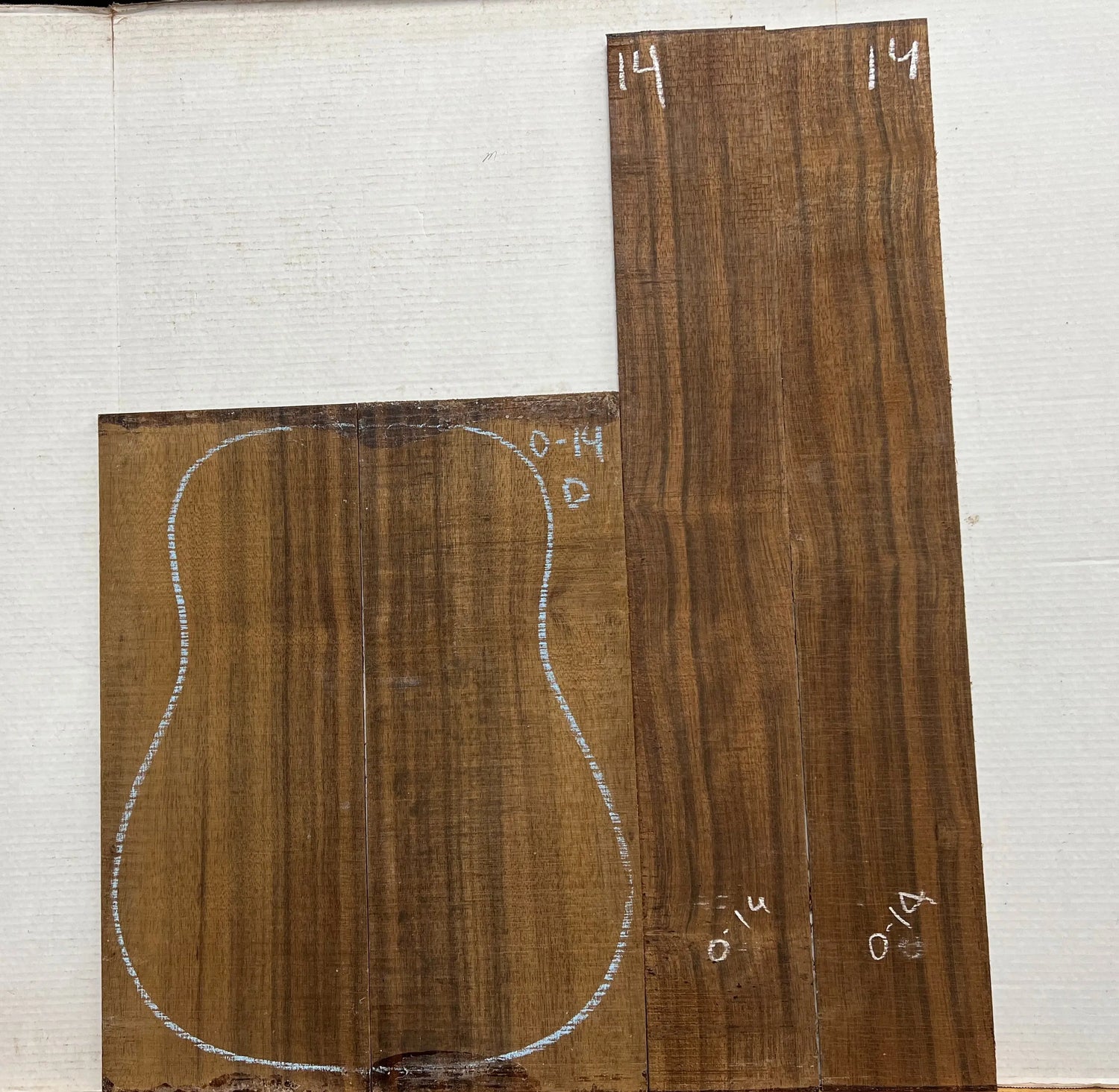 Indian Laurel Dreadnought Guitar Back and Side Set 