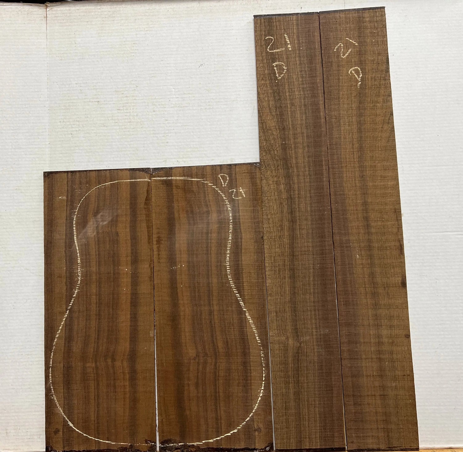 Indian Laurel Dreadnought Guitar Back and Side Set 