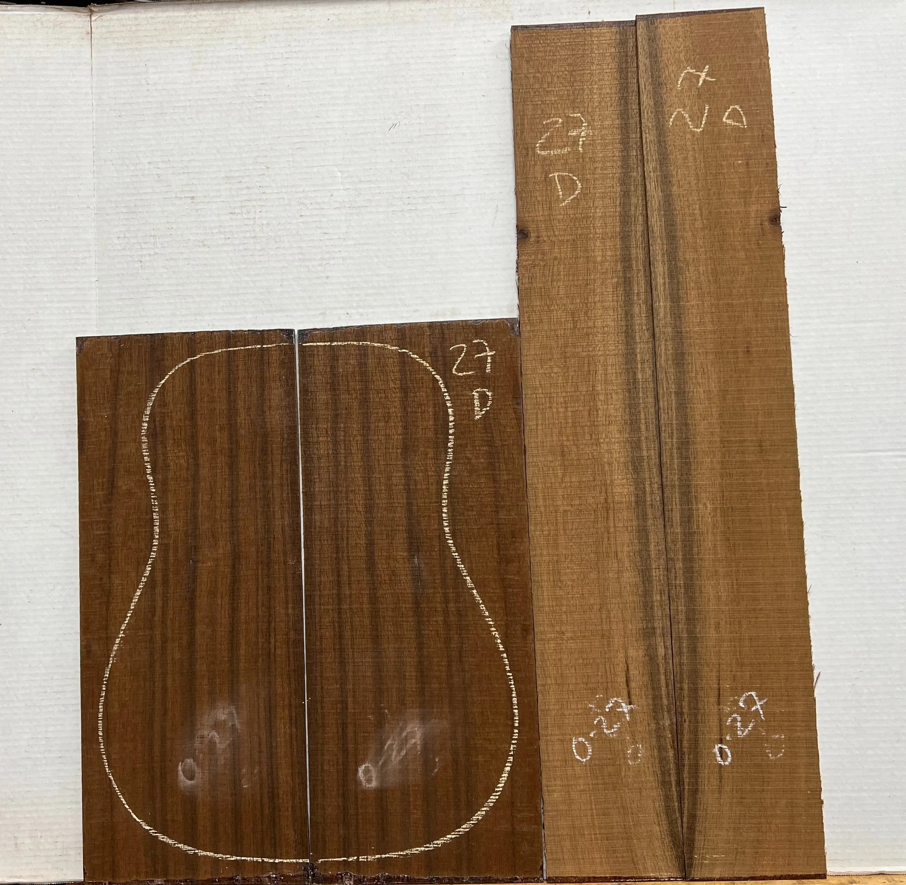 Indian Laurel Dreadnought Guitar Back and Side Set #27 - Exotic Wood Zone - Buy online Across USA 