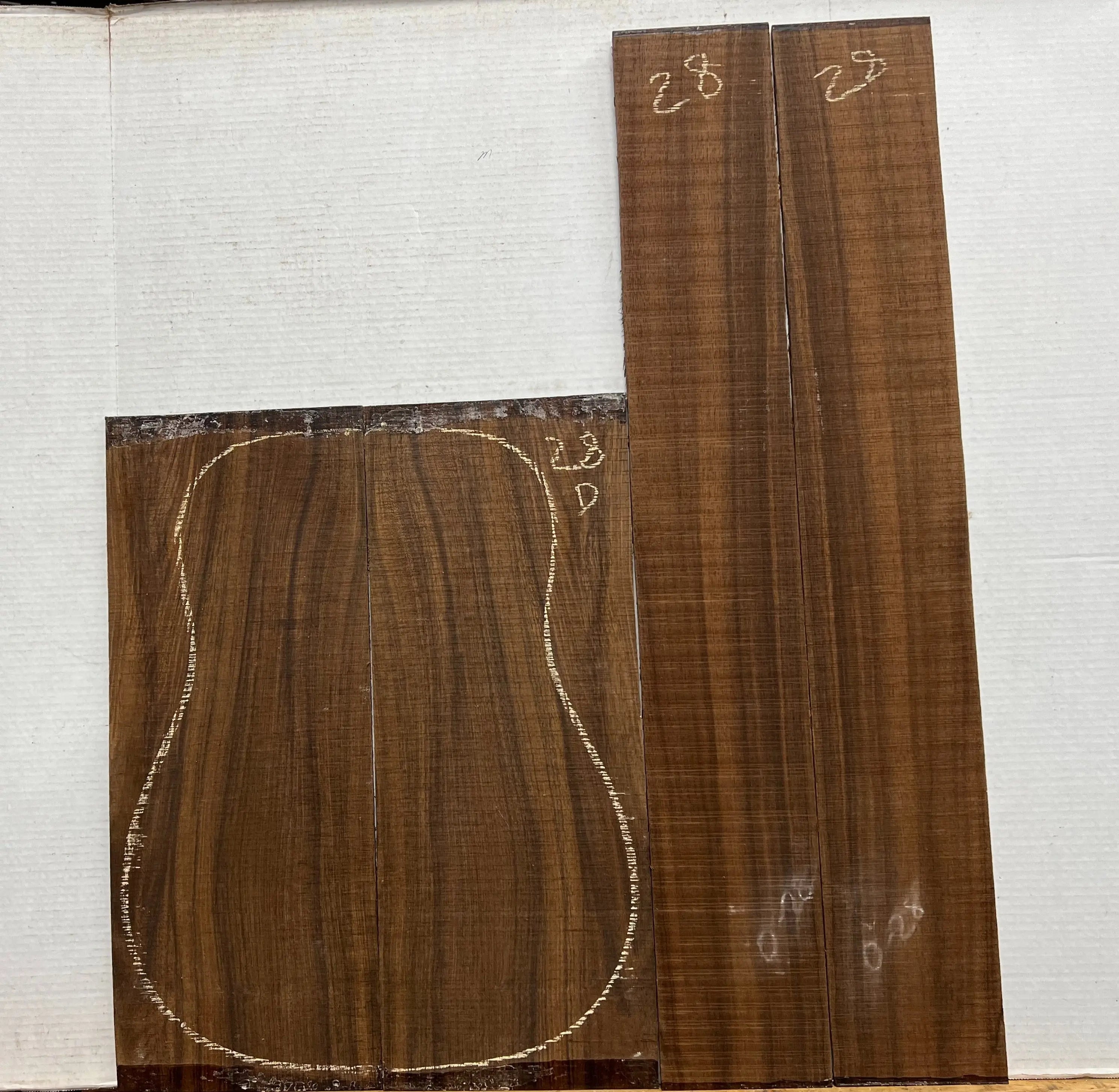 Indian Laurel Dreadnought Guitar Back and Side Set 