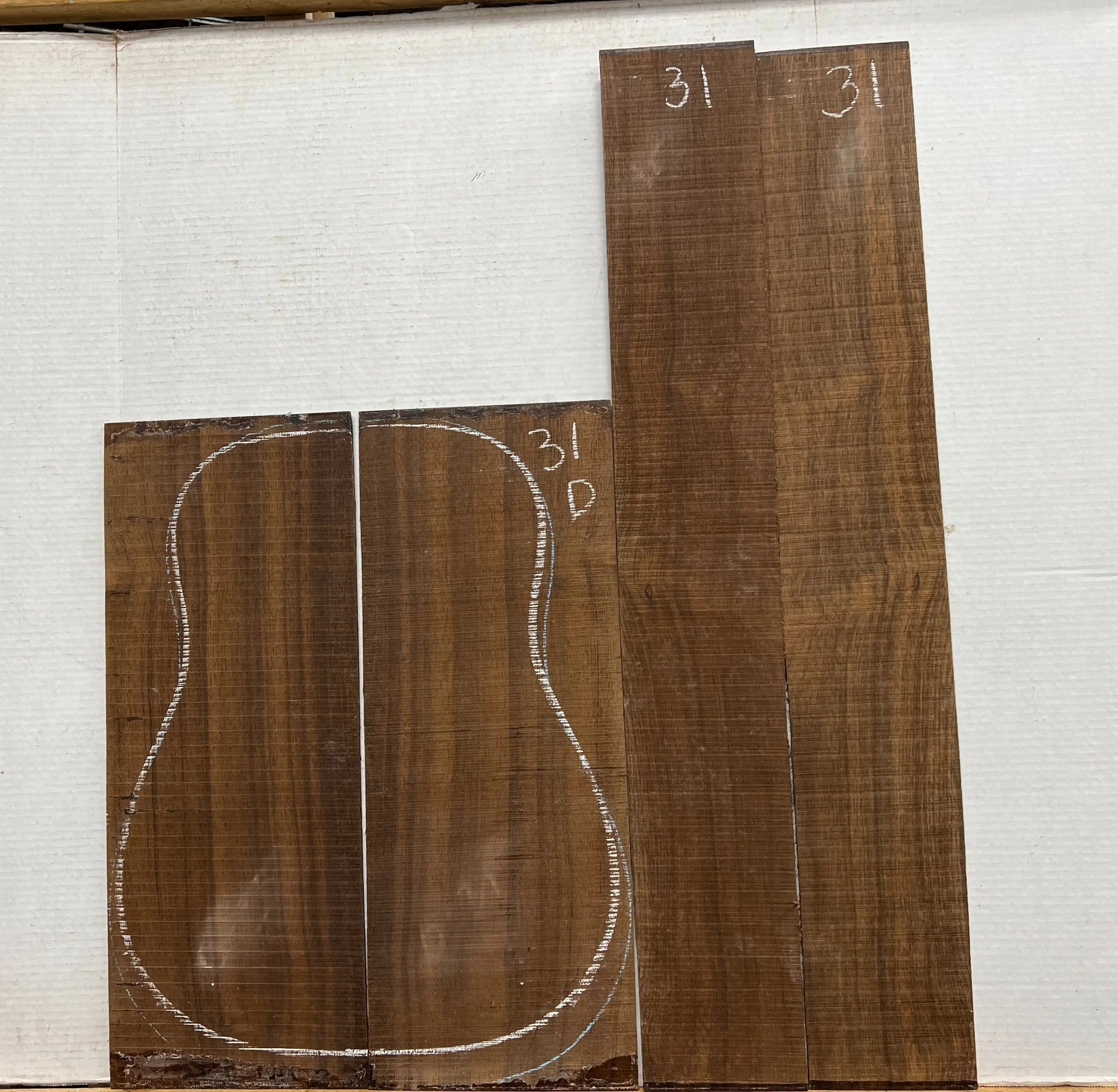 Indian Laurel Dreadnought Guitar Back and Side Set #31 - Exotic Wood Zone - Buy online Across USA 