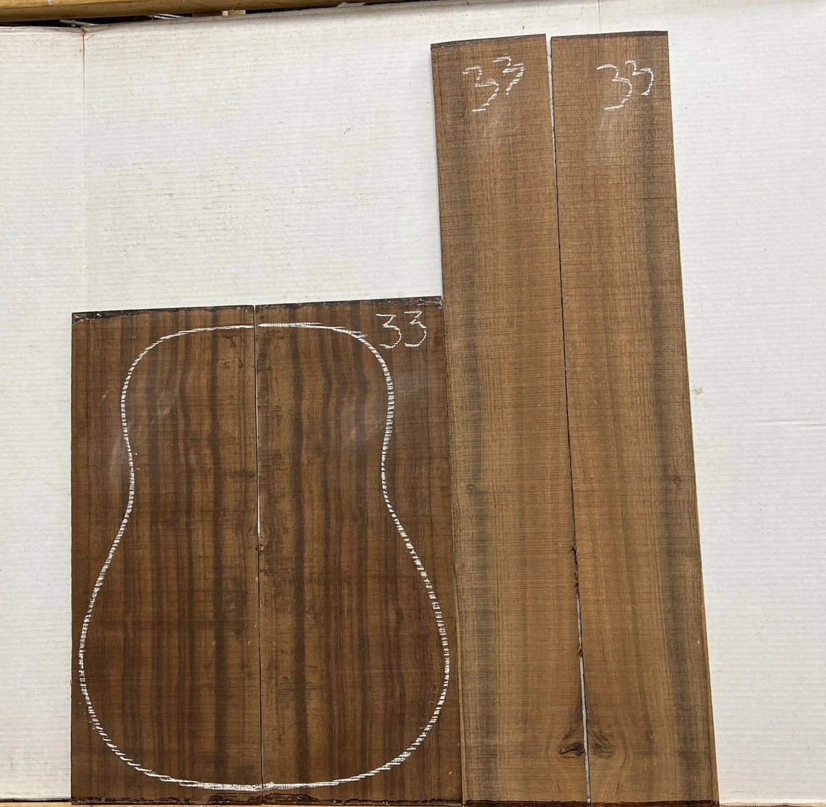 Indian Laurel Dreadnought Guitar Back and Side Set #33 - Exotic Wood Zone - Buy online Across USA 