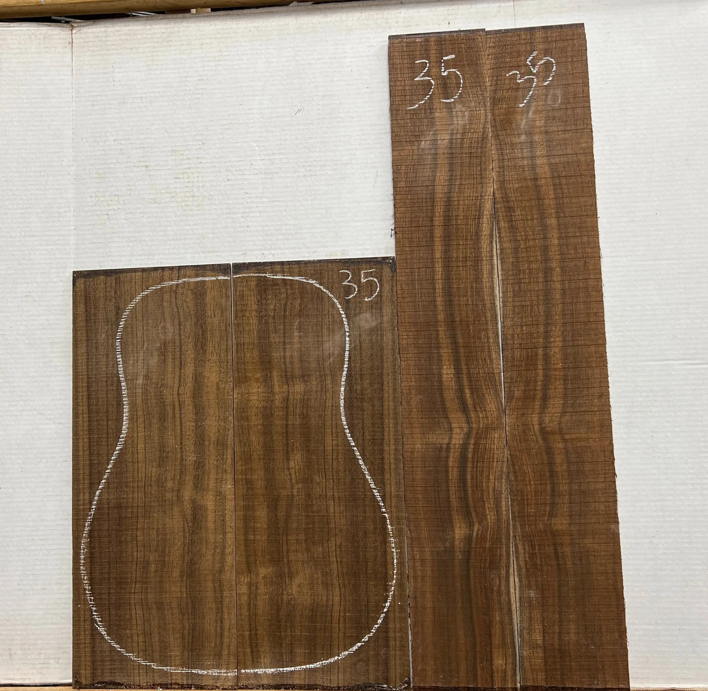 Indian Laurel Dreadnought Guitar Back and Side Set 