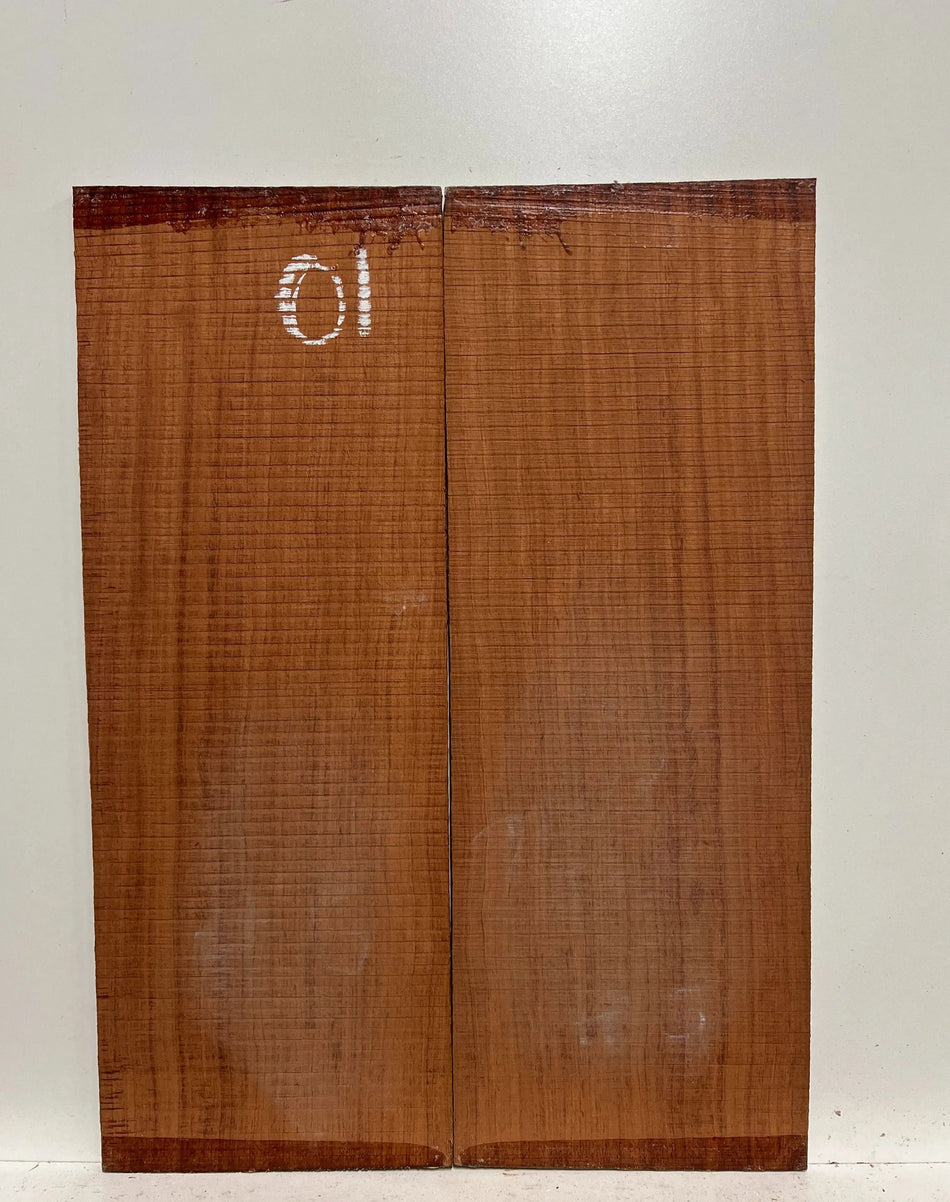 Bubinga Bookmatched Guitar Drop Tops 21" x 7-3/4" x 1/4" #01 - Exotic Wood Zone - Buy online Across USA 