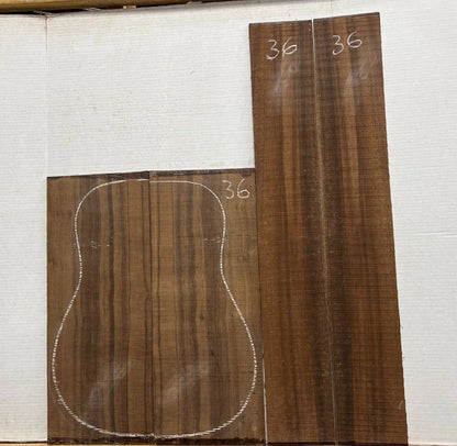 Indian Laurel Dreadnought Guitar Back and Side Set 