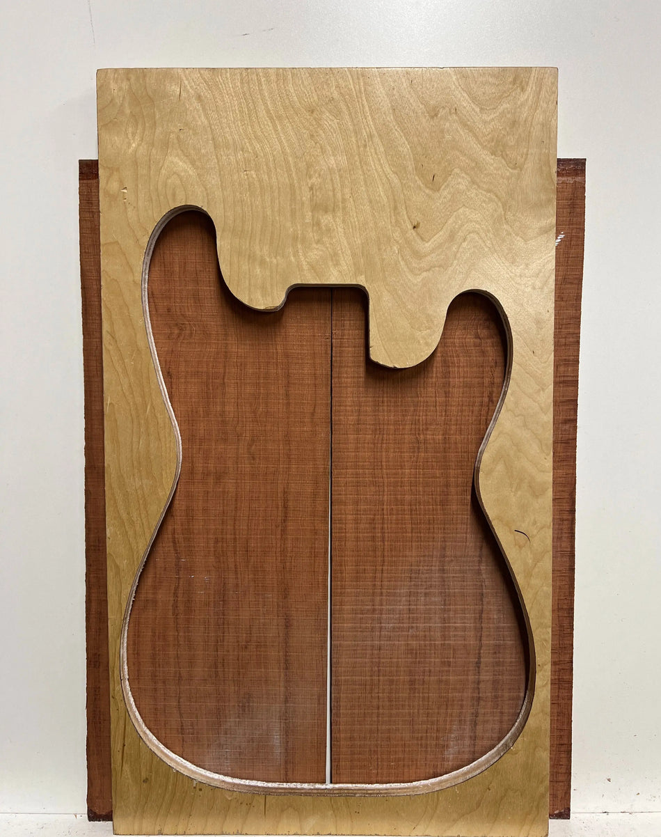 Bubinga Bookmatched Guitar Drop Tops 21" x 7-3/4" x 1/4" #02 - Exotic Wood Zone - Buy online Across USA 