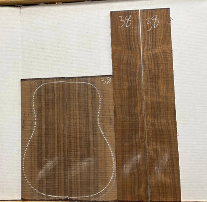 Indian Laurel Dreadnought Guitar Back and Side Set 