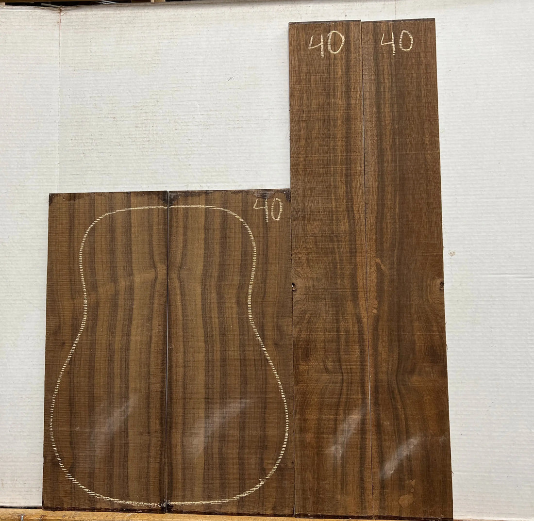 Indian Laurel Dreadnought Guitar Back and Side Set 