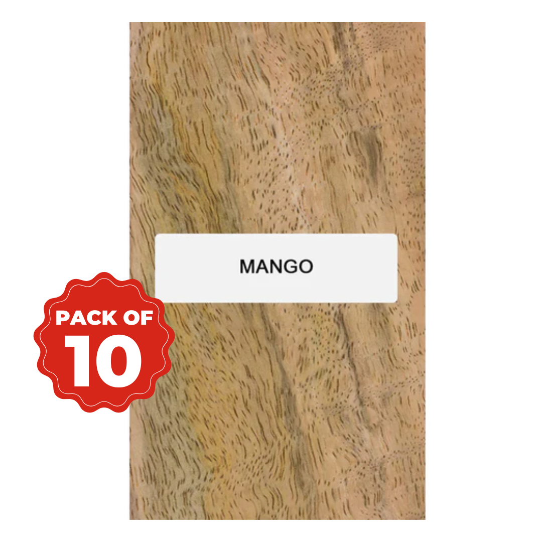 Combo Pack 10, Mango Turning Blanks 18” x 1-1/2” x1-1/2” - Exotic Wood Zone - Buy online Across USA 