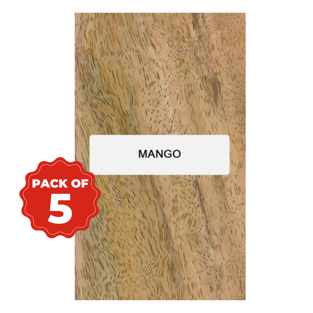Combo Pack 5, Mango Turning Blanks 18” x 2” x 2” - Exotic Wood Zone - Buy online Across USA 