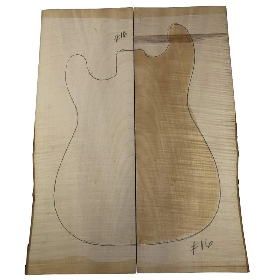 Maple Electric Guitar Carved Top/Plate #16  - Exotic Wood Zone 