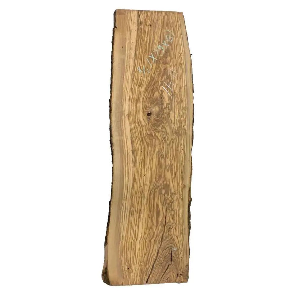 Beautiful Olivewood Live Edge Slab - 62" x 18" x 1-3/8", #41 - Exotic Wood Zone - Buy online Across USA 