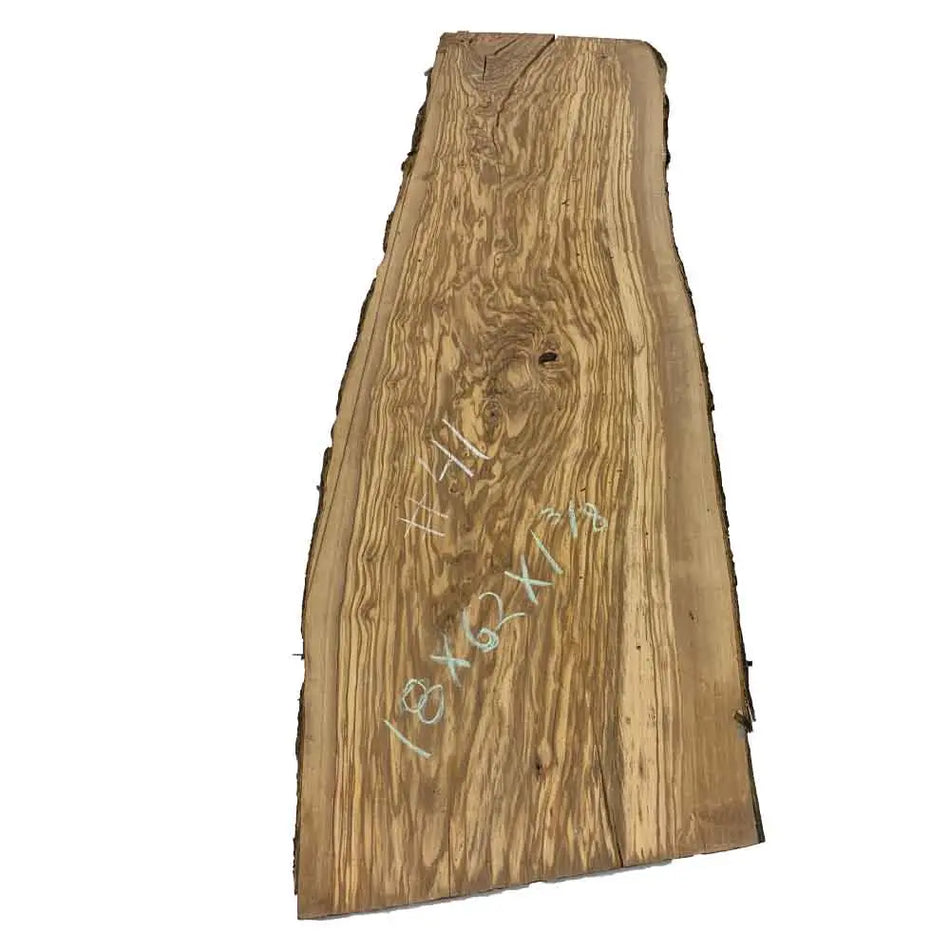 Beautiful Olivewood Live Edge Slab - 62" x 18" x 1-3/8", #41 - Exotic Wood Zone - Buy online Across USA 