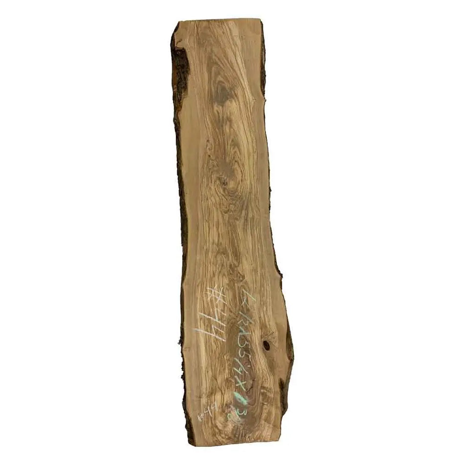 Beautiful Olivewood Live Edge Slab - 55-1/4" x 12-1/2" x 1-3/8", #44 - Exotic Wood Zone - Buy online Across USA 